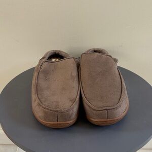 dearfoams Brown Suede Slip-On Loafers